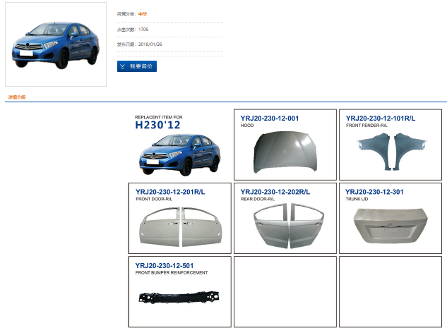 汽车零部件价格 汽车零部件价格